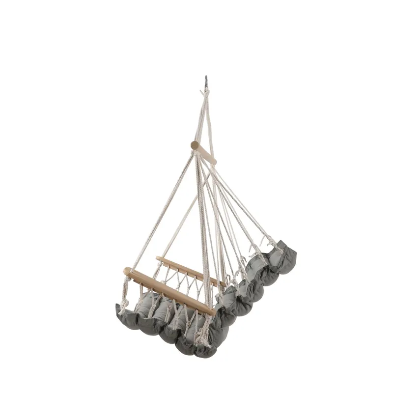 Alleen Vandaag Poltrona sospesa in policotone con braccioli grigia 117x90x65 cm