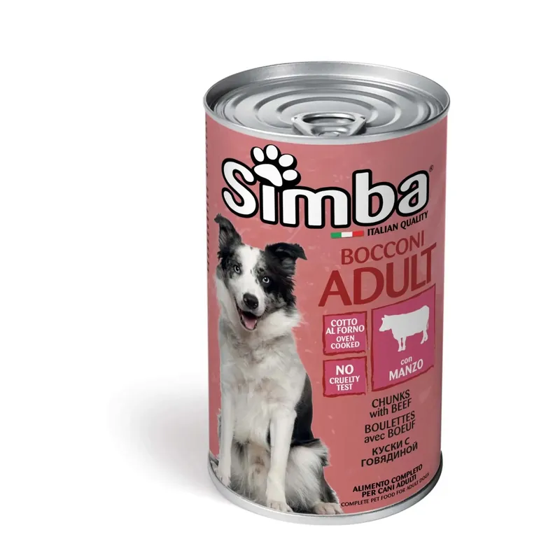 Cibo umido per cani Simba Bocconi al vitello lattina 1230 g Koop Online
