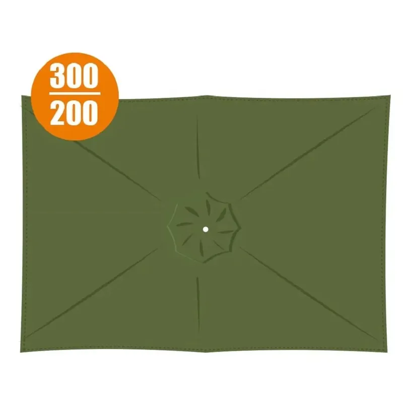 Copertura in poliestere 160gr per ombrellone rettangolare 3x2m verde Gereduceerde Prijs