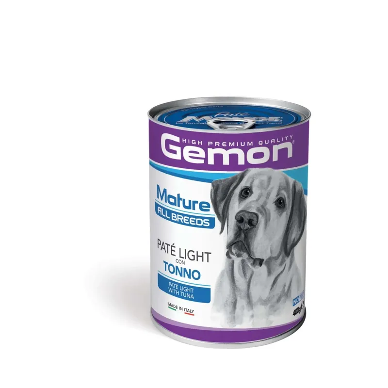 Cibo umido per cani Monge Gemon Pate Tonno Light lattina 400 g Laatste Kans