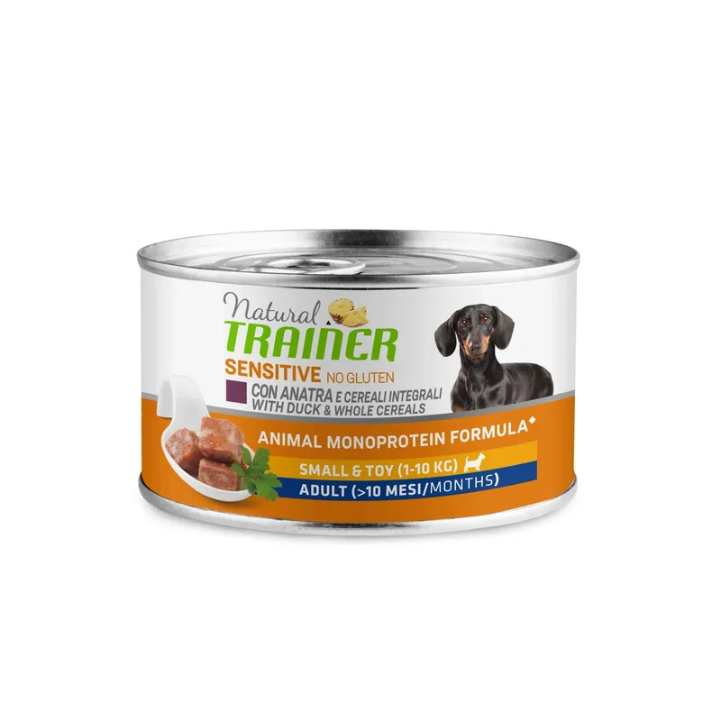 Cibo umido per cani Natural Trainer sensitive anatra&cereali integrali 150 g Superprijs