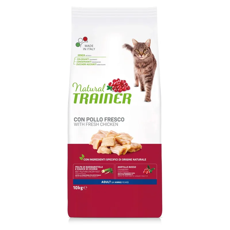 Cibo secco per gatti Natural Trainer cat adult pollo 10 kg Goedkoop