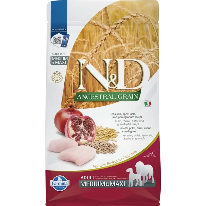 Crocchette per cani N&D Adult Mini pollo e melograno 2,5 kg Veilige Betaling