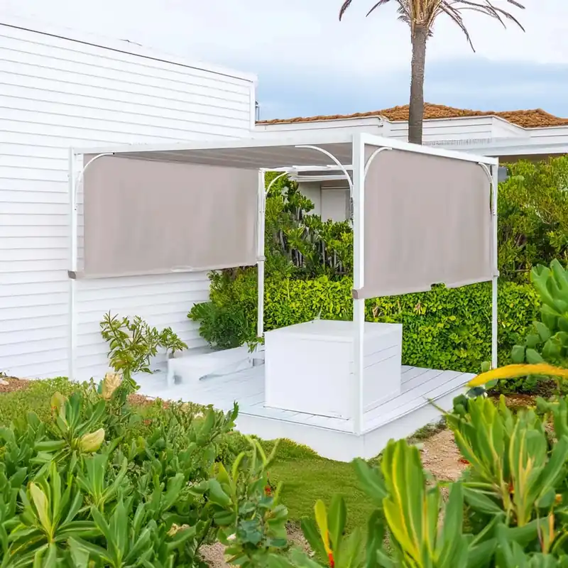 Pergola in acciaio e poliestere Tilcara 298x298xH210cm Aanbieding
