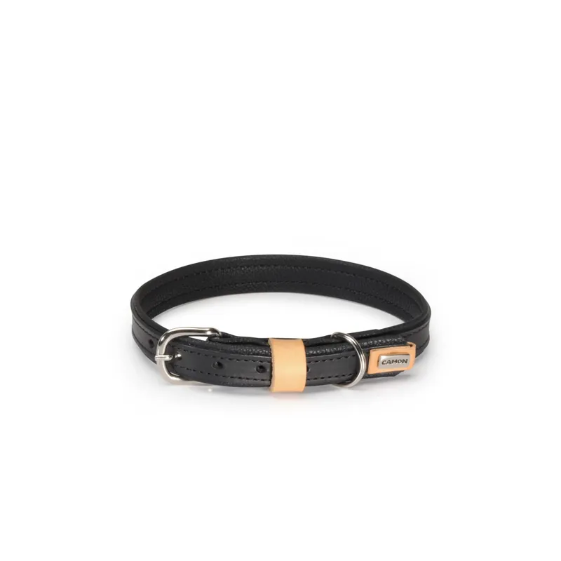 Flitsaanbieding Collare foderato in cuoio sintetico nero 2x50 cm