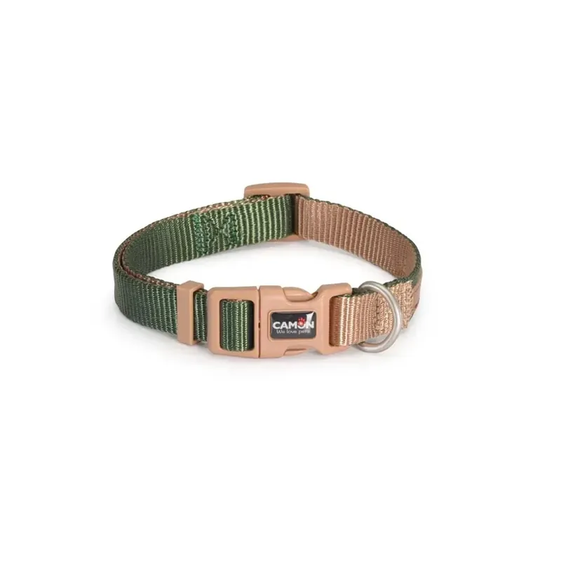 Collare regolabile per cani verde-ecrù 10x200/300 mm Snelle Levering