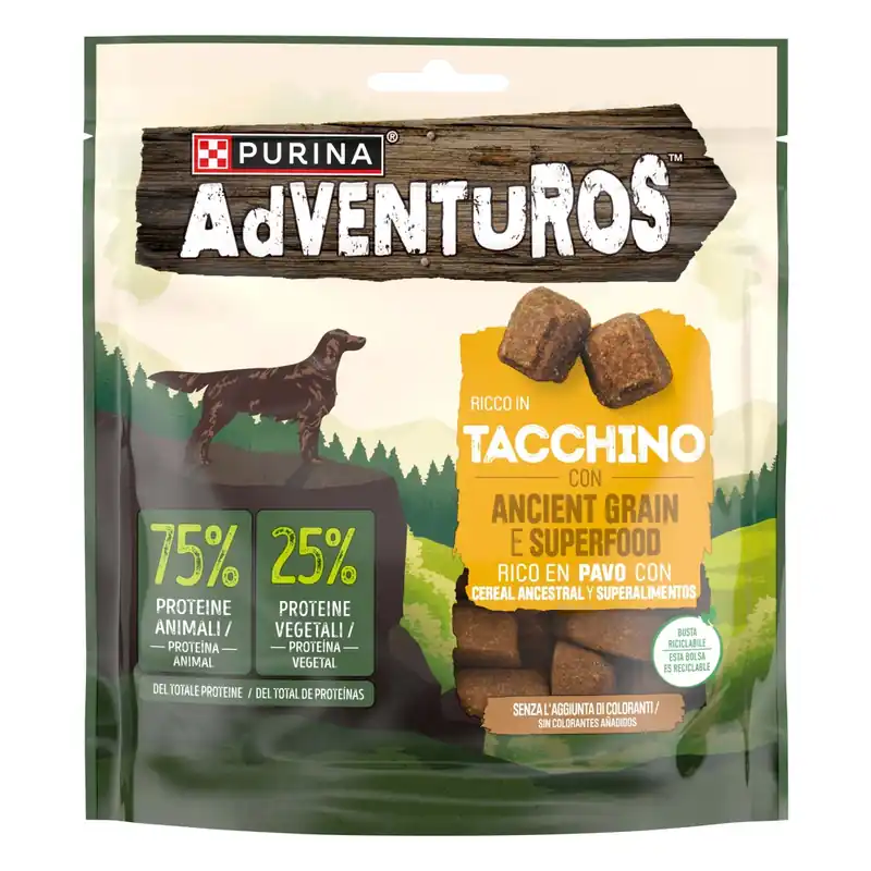 Nu Kopen Snack per cani Adventuros Carni & Superfood tacchino 120 g