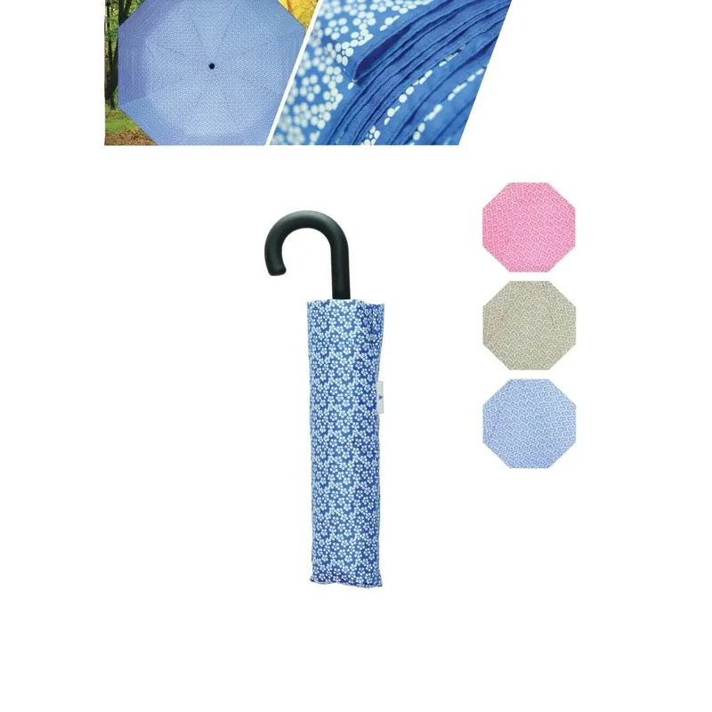 Koop Online Ombrello mini 3 sezioni disegno Flower dots colori assortiti