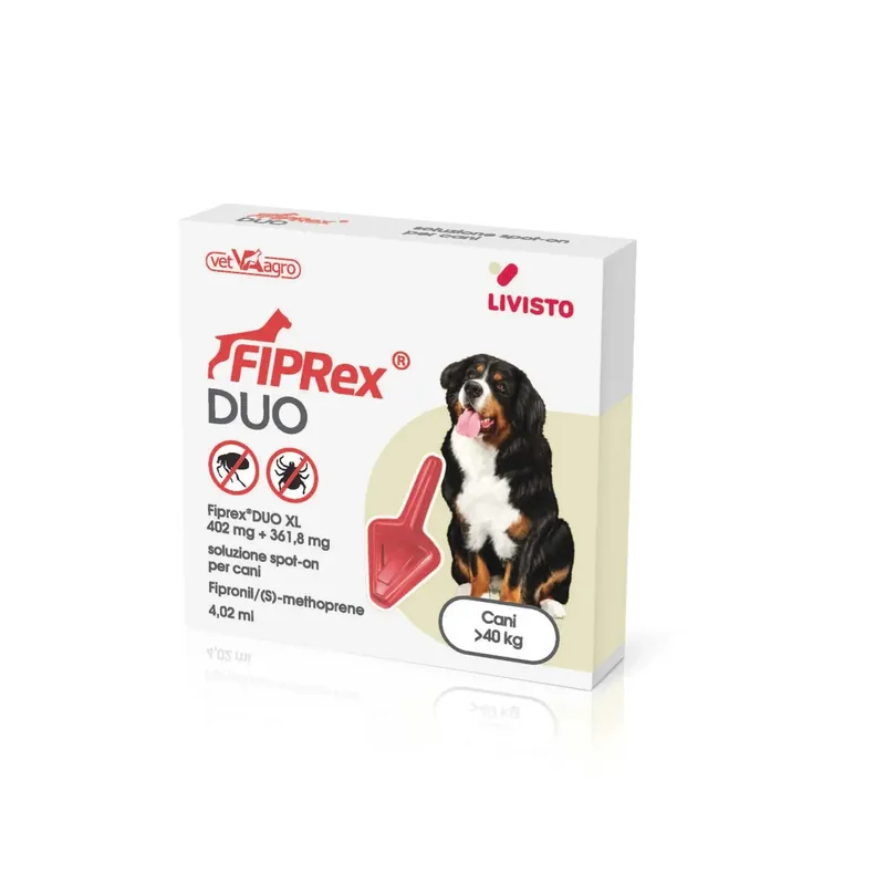 Antiparassitario Fiprex duo spot on cani in blister xl oltre 40 kg 1 pipetta Snelle Levering