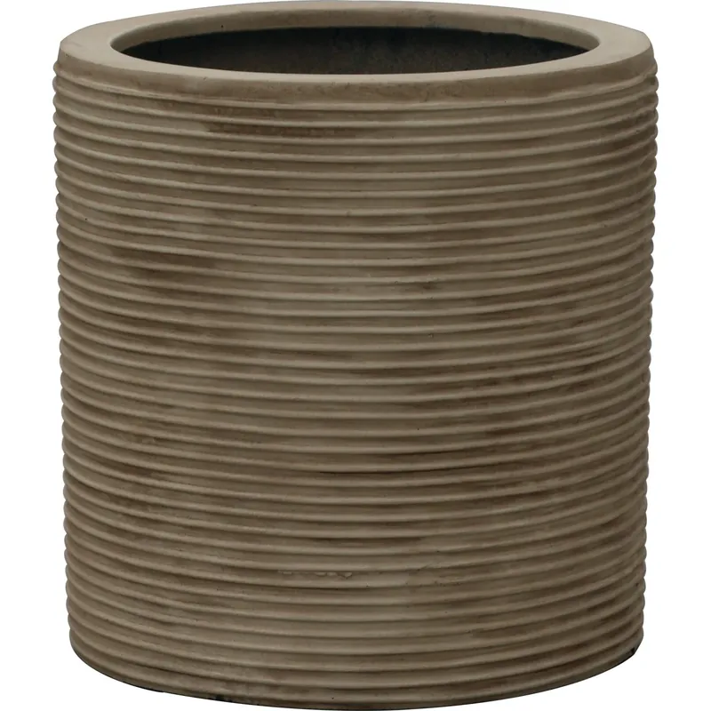 Vaso da esterno in Fiberstone 47x47x47 cm beige Finale Uitverkoop
