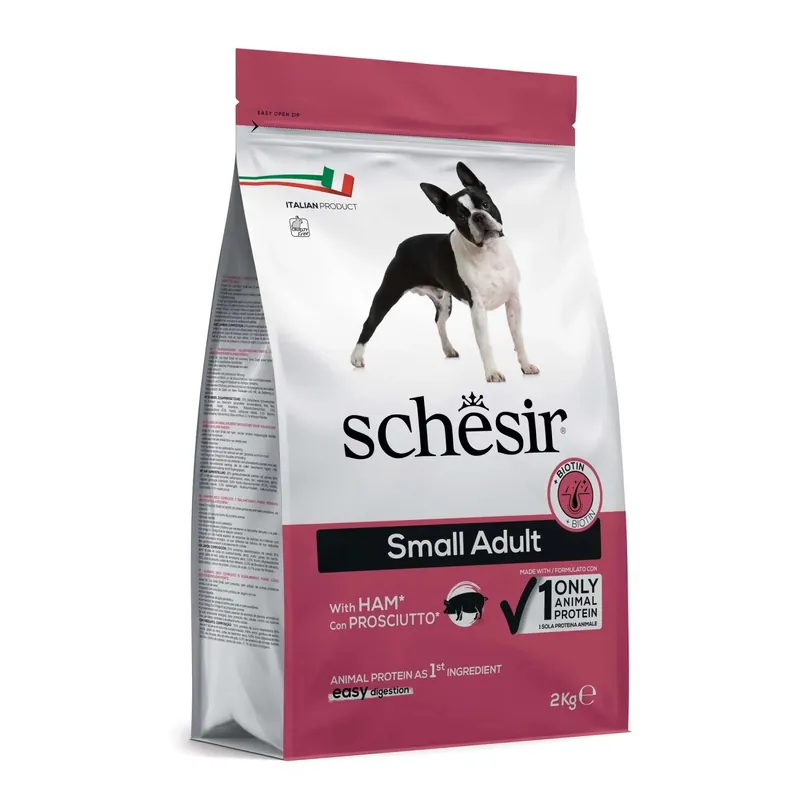 Finale Uitverkoop Crocchette con prosciutto Schesir per cani taglia piccola 2 Kg