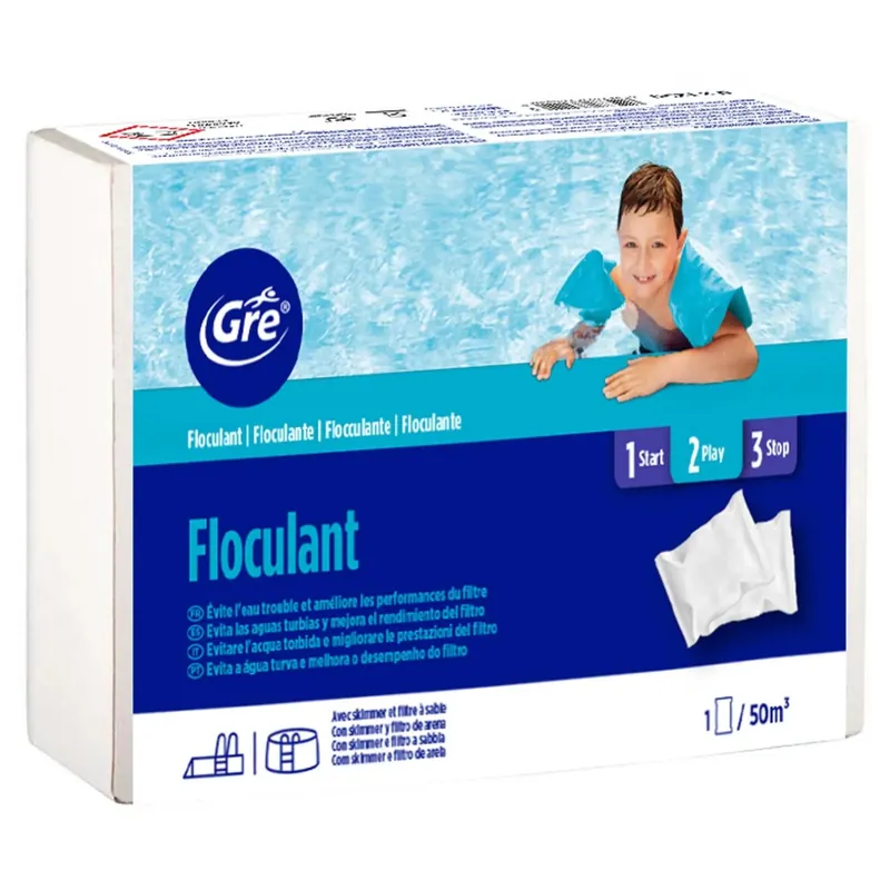 Lage Prijs Flocculante 1 kg 8 cartucce da 125 g solo per filtri a sabbia