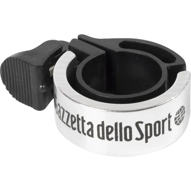 Betaalbaar Campanello bici Gazzetta dello Sport Ø 22,2 mm argento e nero