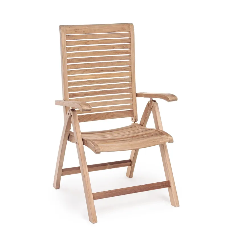 Poltrona pieghevole in legno teak Maryland 109x61,5x64 cm Lage Prijs
