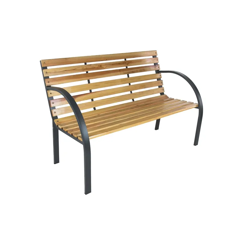 Exclusieve Aanbieding Panchina in legno e acciaio 120x62x82 cm