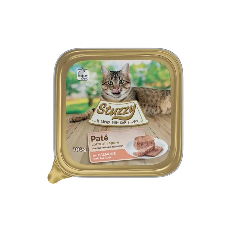 Cibo umido per gatti paté con salmone 100 g Alleen Vandaag