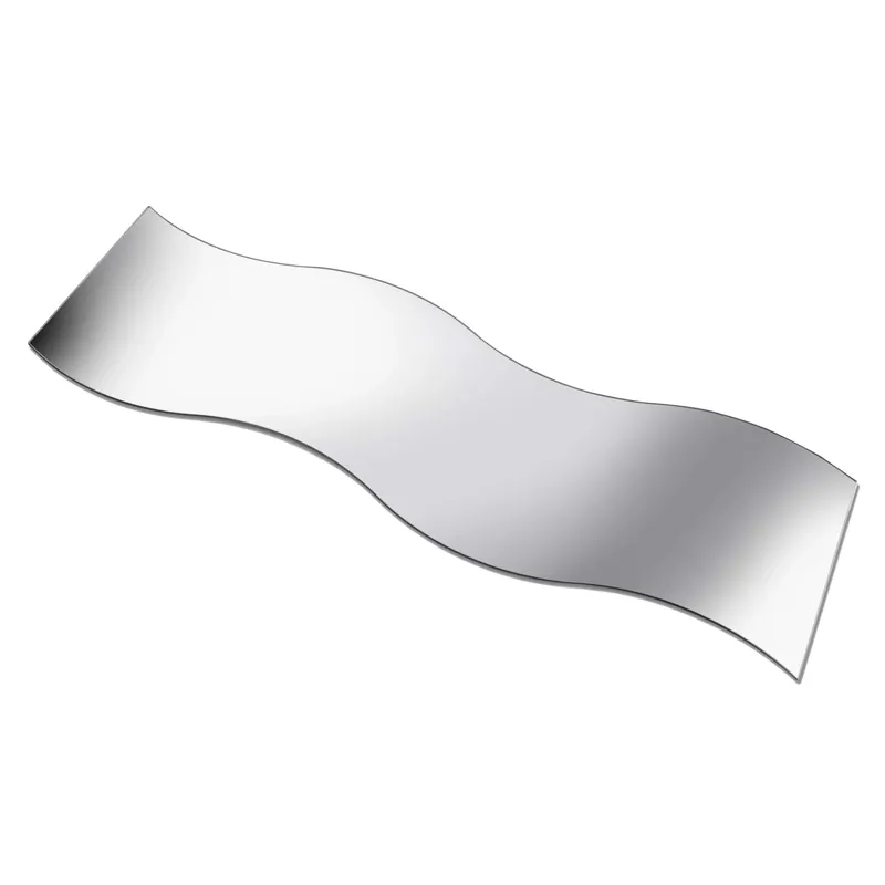 Specchio in acrilico Onda 20x75 cm argento Beste Prijs
