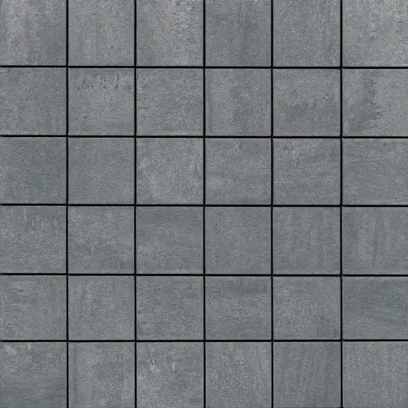 Rivestimento in gres porcellanato Pilatus mosaico antracite 5x5 cm Snelle Levering