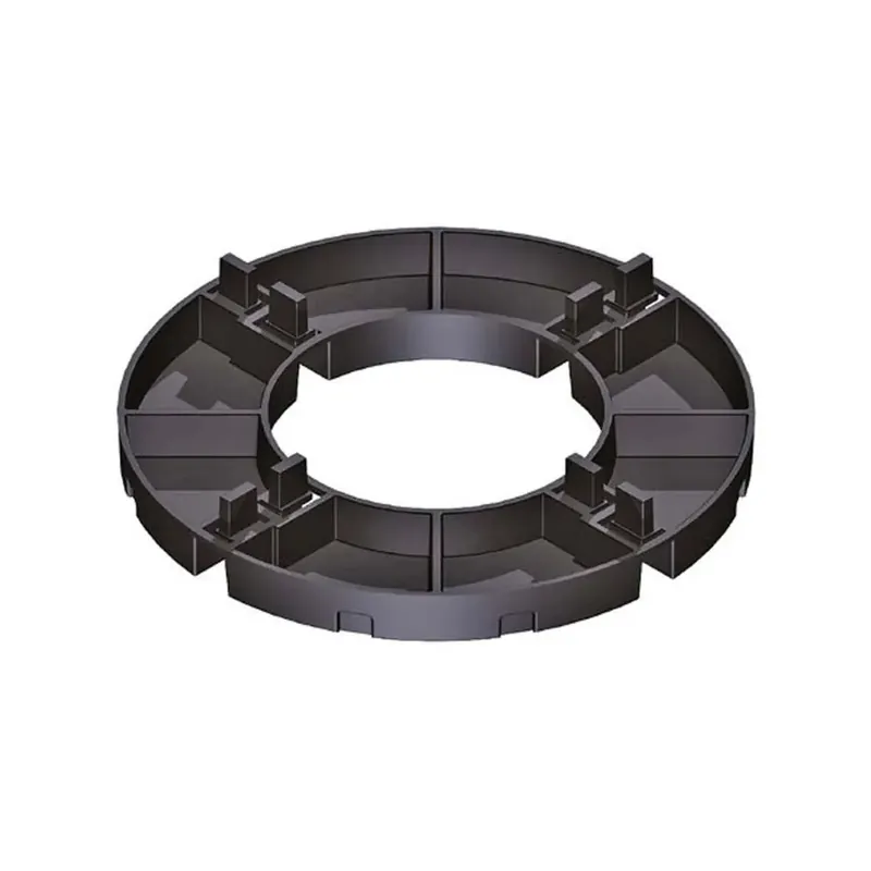 Superprijs Supporto fisso in plastica per pavimenti da esterno nero H 2 cm