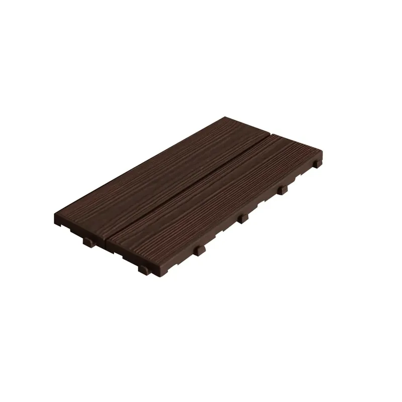 Koop Vandaag Piastrelle da esterno in plastica riciclata Easywood caffè 40x20 cm 14 pz