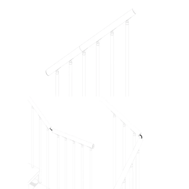 Accessori per corrimano in plastica bianco Gecertificeerd