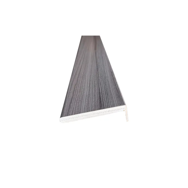Coprifilo liscio listellare laminato Grigio LK55 alt 7 cm con aletta Nieuw