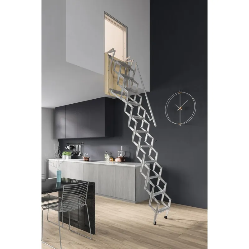 Gecertificeerd Scala retrattile in acciaio 70x110 cm per parete verticale