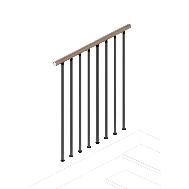 Goedkoop Balaustra a colonnine verticali scura 100 cm
