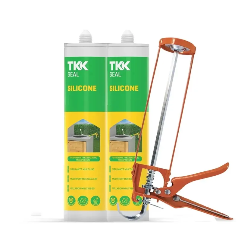 Laatste Versie Silicone trasparente 280 ml 2 pz con pistola per cartuccia