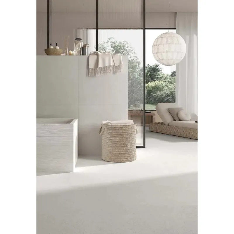 Piastrella in gres Easy Extrawhite effetto pietra 60x120 cm Shop Nu