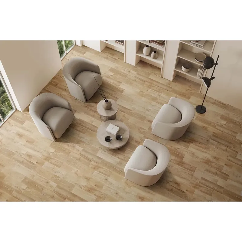 Piastrella in gres porcellanato Ea-Ecowood nocciola 20,2x80,2 cm 1,30 m² Beperkte Voorraad