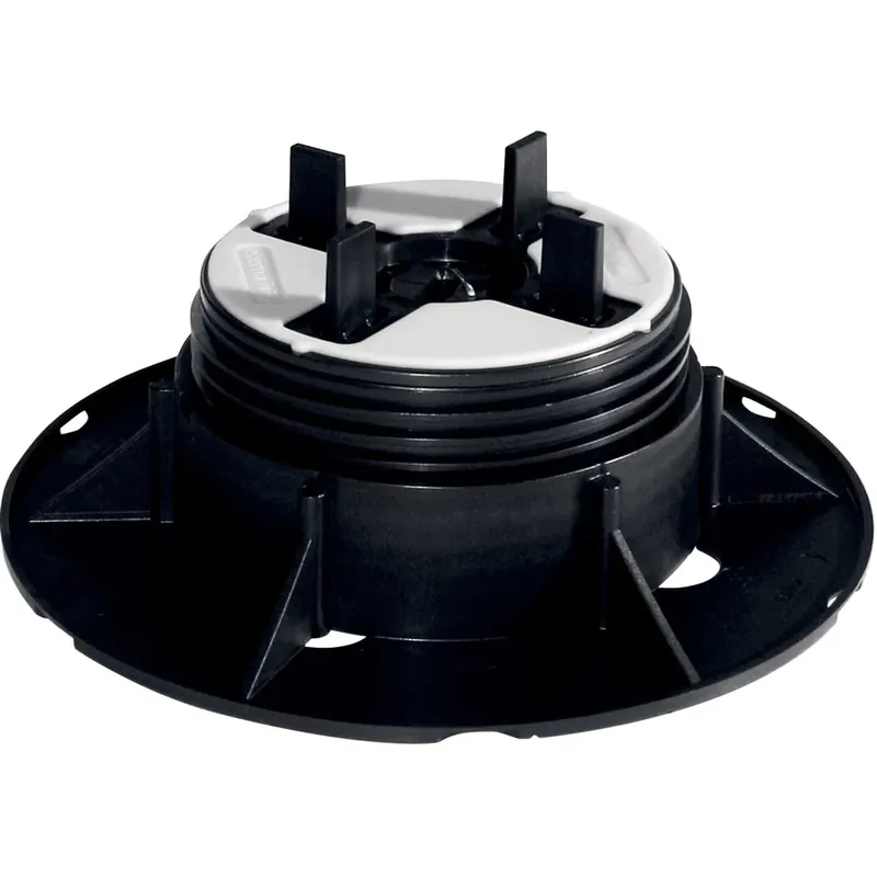 Supporto regolabile in plastica per pavimenti da esterno nero H 2,5-4 cm Populair