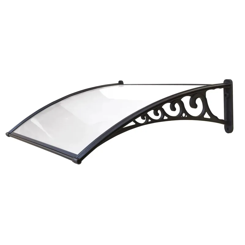 Pensilina Naxos policarbonato compatto nero 1,2x1 m Finale Uitverkoop