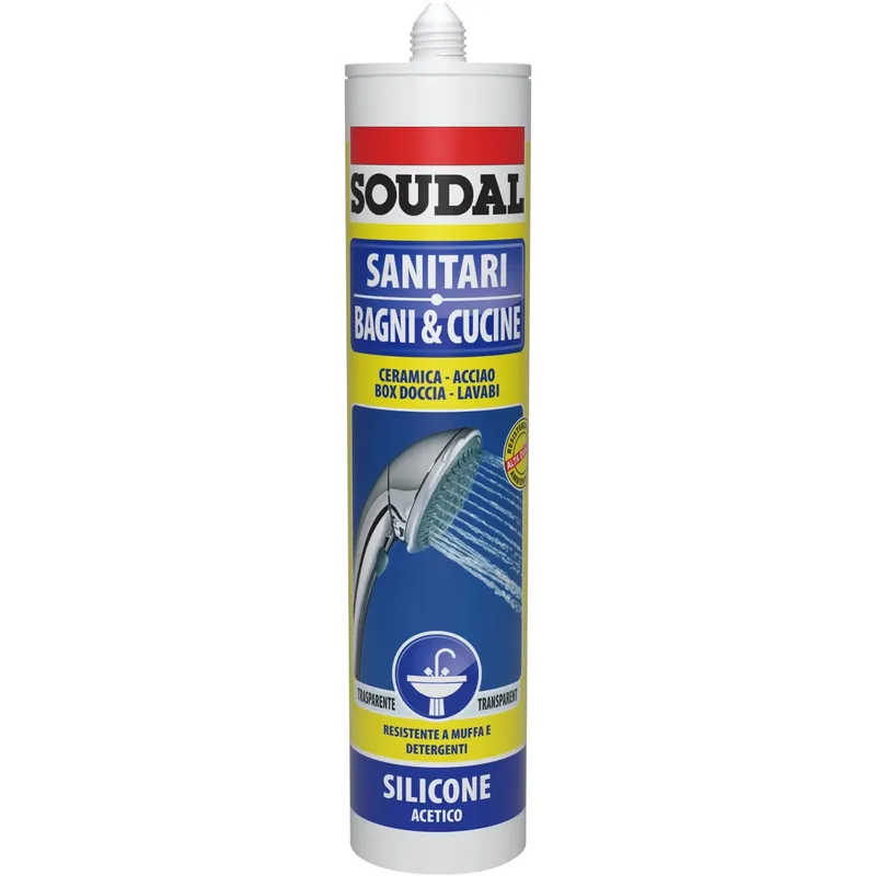 Aanbieding Silicone acetico per sanitari trasparente 300 ml