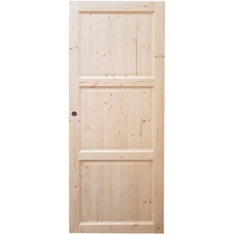 Must-Have Porta scorrevole reversibile in abete grezzo 70x210 cm