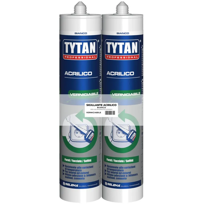 Sigillante Acrilico Bipack Tytan verniciabile bianco 300 ml Beperkt Aanbod