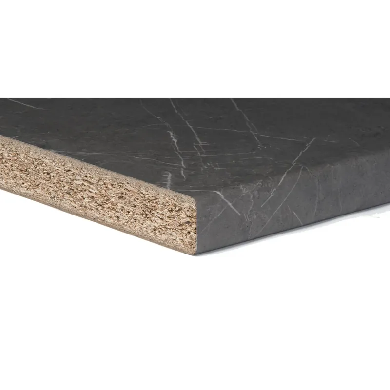Top cucina marmo nero venato 3040x600x38 mm Op = Op