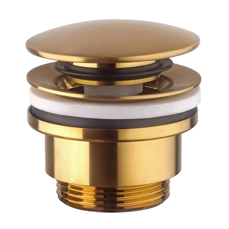 Piletta universale Click-Clack da 1"1/4 - Oro Spazzolato Bestel Nu