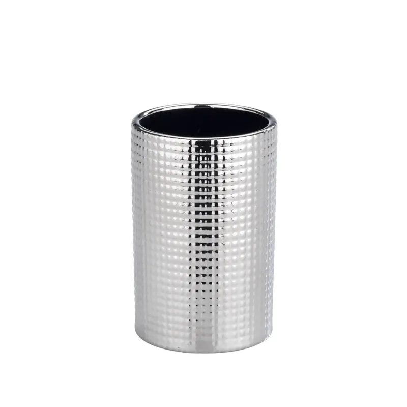 Portaspazzolini Polaris Nodi in ceramica cromato Op = Op