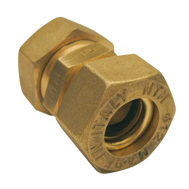 Populair Raccordo diritto doppio per acqua e gas per Tubo in rame da 16-16 mm