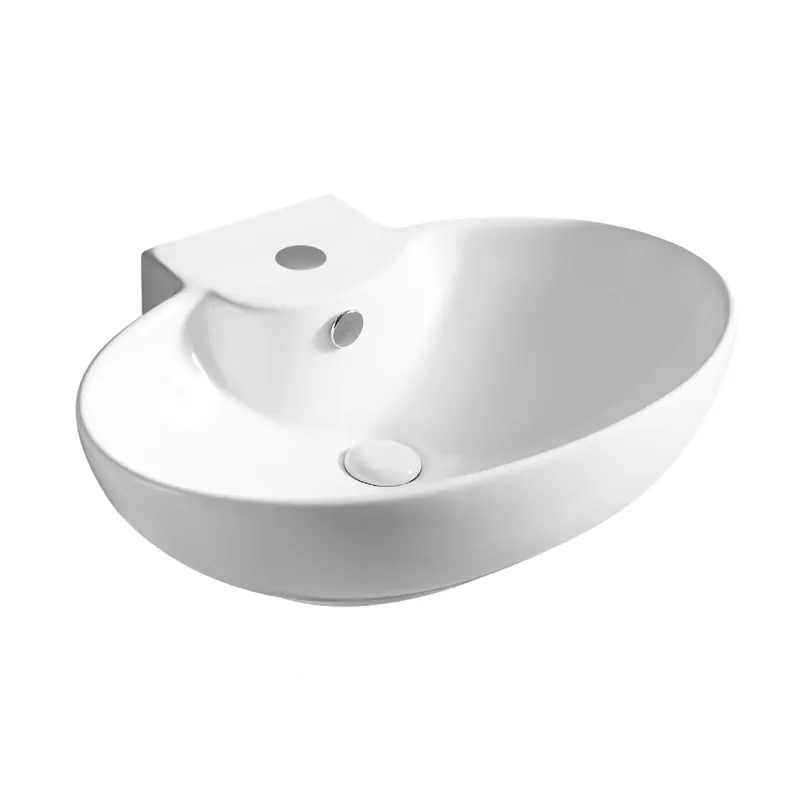 Aanbieding Lavabo d`appoggio in ceramica bianca l 60,5 x p 45,5 x h 18 cm