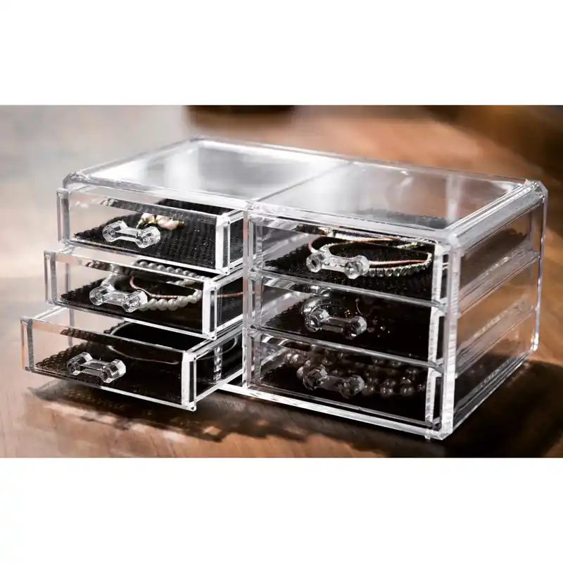 Cassettiera porta bijoux con 6 cassetti Goedkoop
