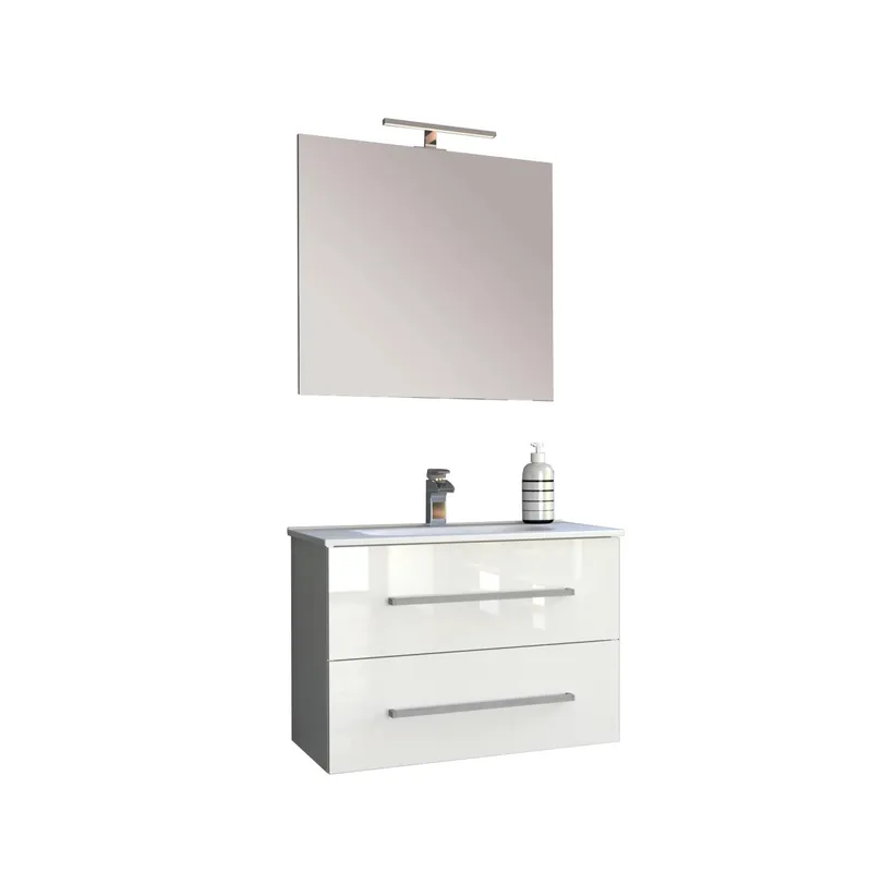 Mobile bagno base lavabo sospeso Mary 75x45 cm bianco Merkproduct
