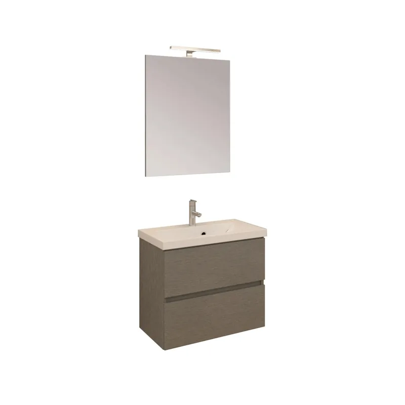 Laatste Kans Mobile bagno base lavabo sospeso 60x39 cm grigio larice
