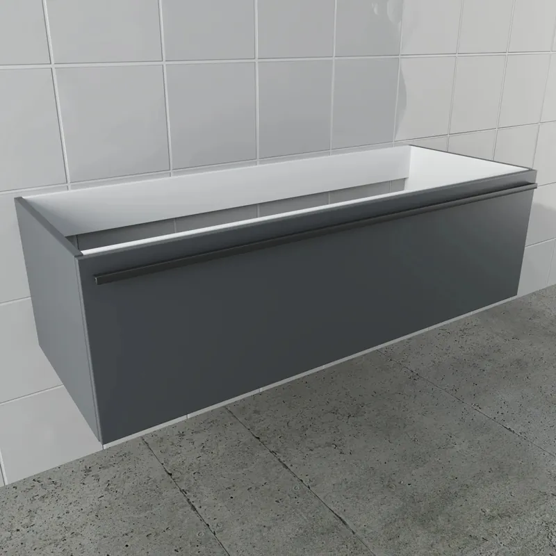 Hete Deal Mobile bagno base lavabo sospeso Diana 120x46x45 cm grigio blu