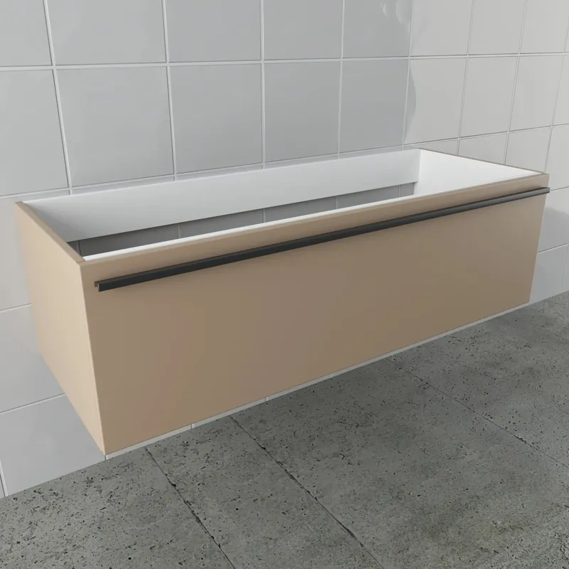Direct Beschikbaar Mobile bagno base lavabo sospeso Diana 120x46x45 cm beige grigio