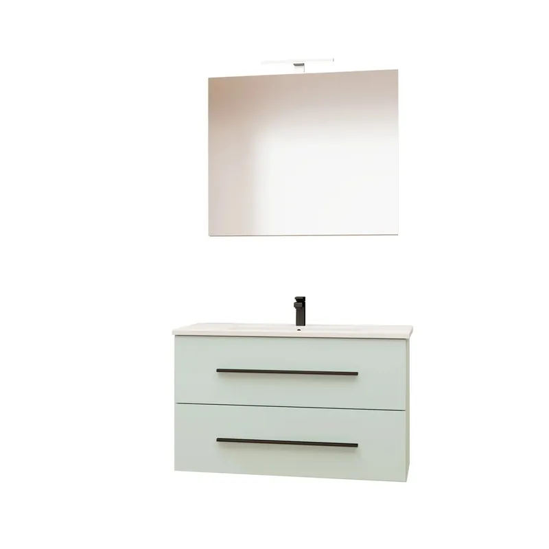 Mobile bagno base lavabo sospesa Mary 90x46 cm grigio cielo Koop Online