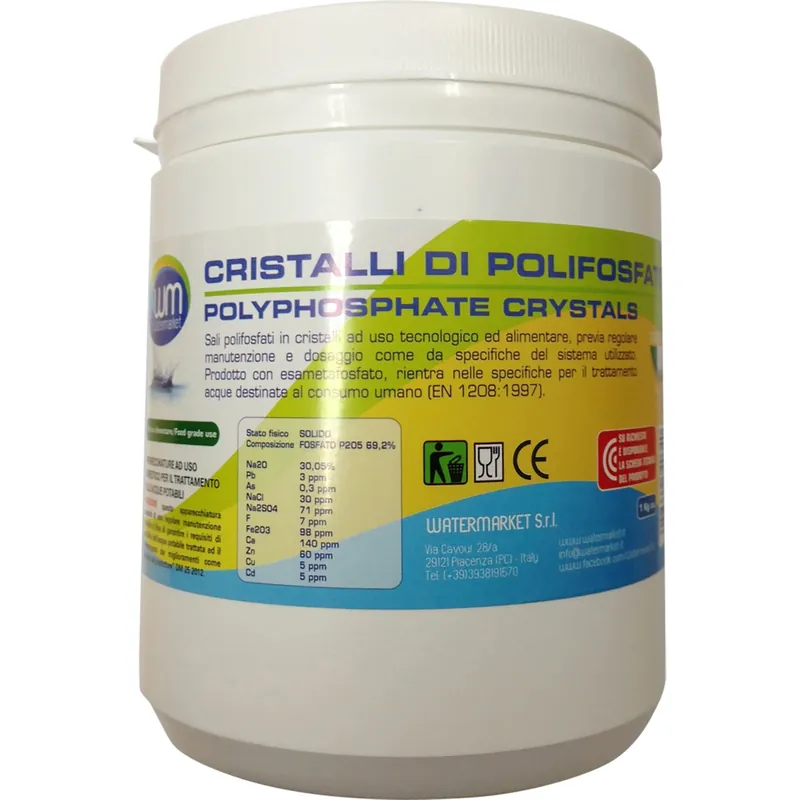 Ricarica in cristalli per dosatori di polifosfato 1 kg Nieuw