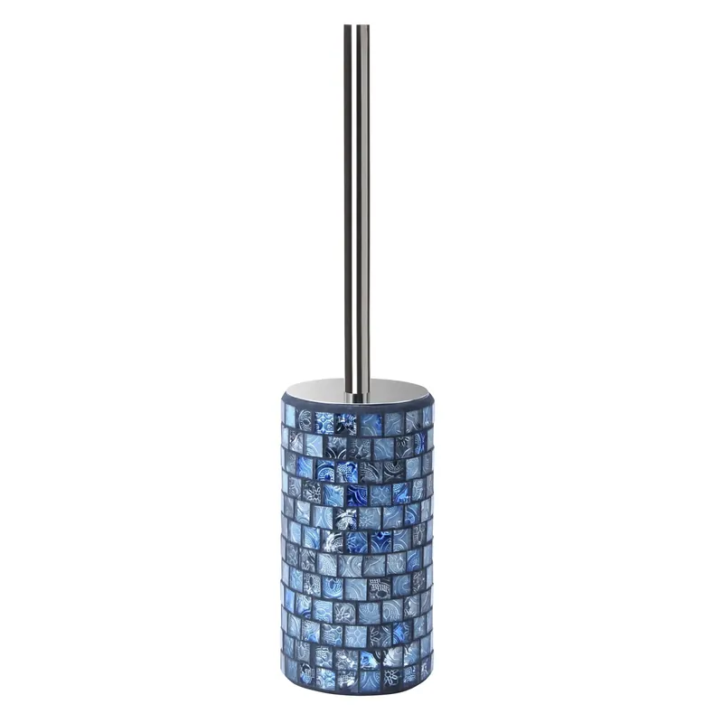 Op = Op Portascopino bagno Crystal H 39 cm mosaico blu