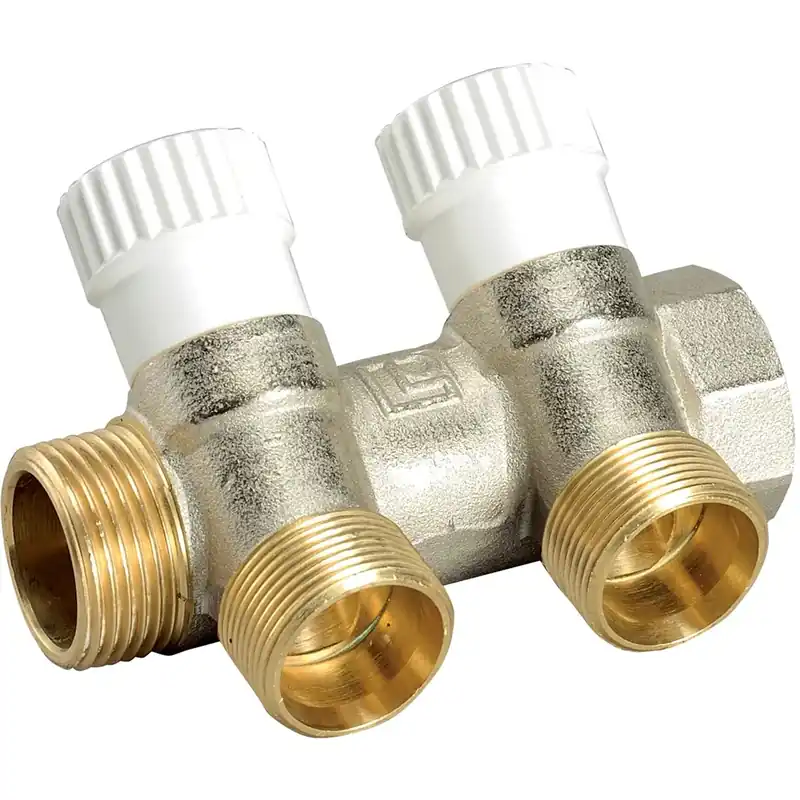 Hete Deal Collettore da 3/4" a due ingressi con rubinetti